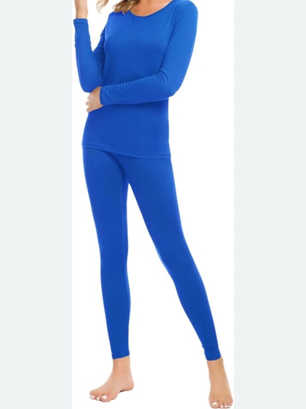 Victoria's Secret Royal Blue Long Sleeve Base Layer Set